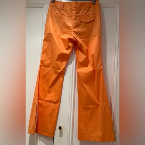 NWT LIA KES NEW YORK Orange Pants with Silk Lining. SIZE: 4 - Picture 3 of 14